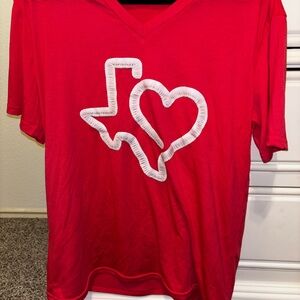 Red Texas Heart T-Shirt